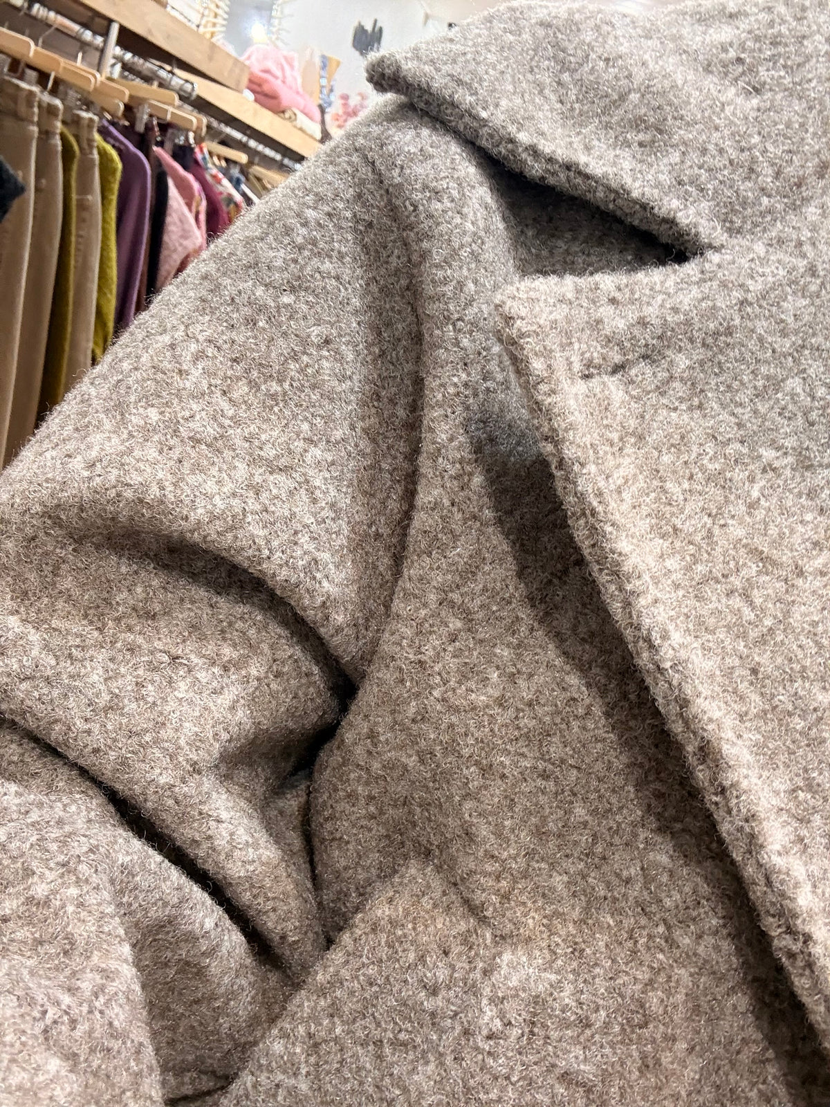 Manteau col montant- MAUREEN - Taupe