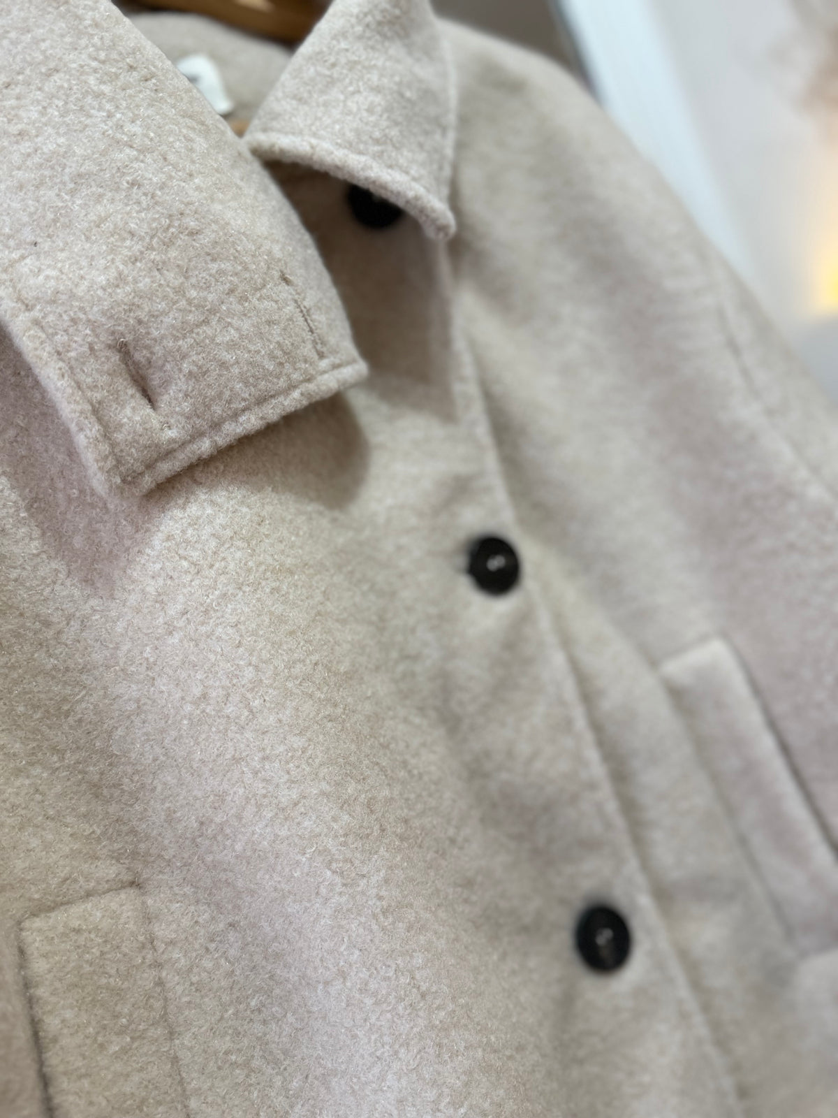 Manteau col montant- MAUREEN - Ecru
