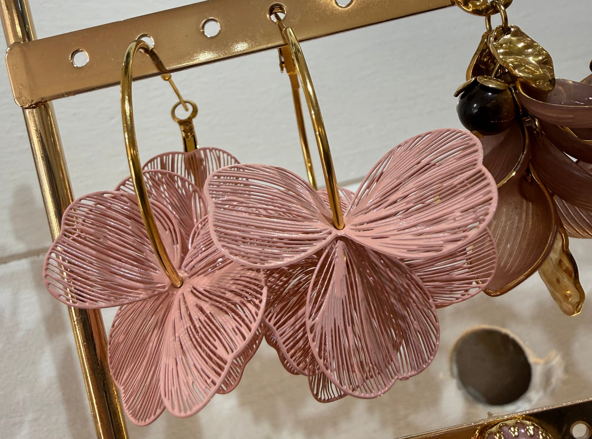 Boucles d'oreilles FLORINE - Rose