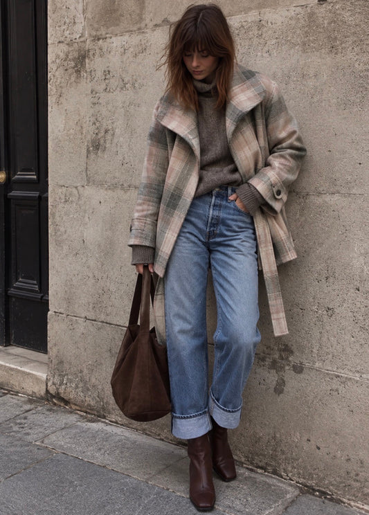 Manteau à carreaux MARIUS