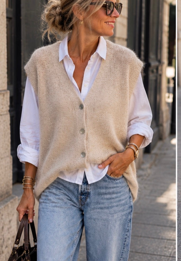 Gilet MURIEL - Loose - Beige