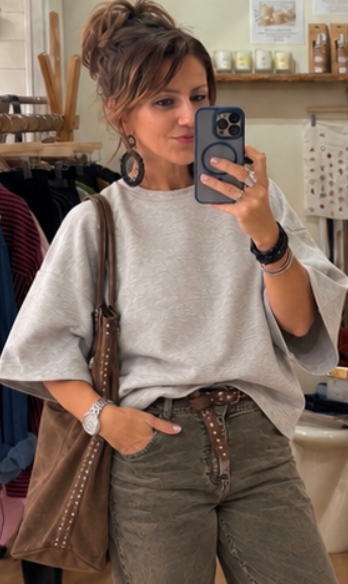 Sweat NOAH - Manches courtes - Gris