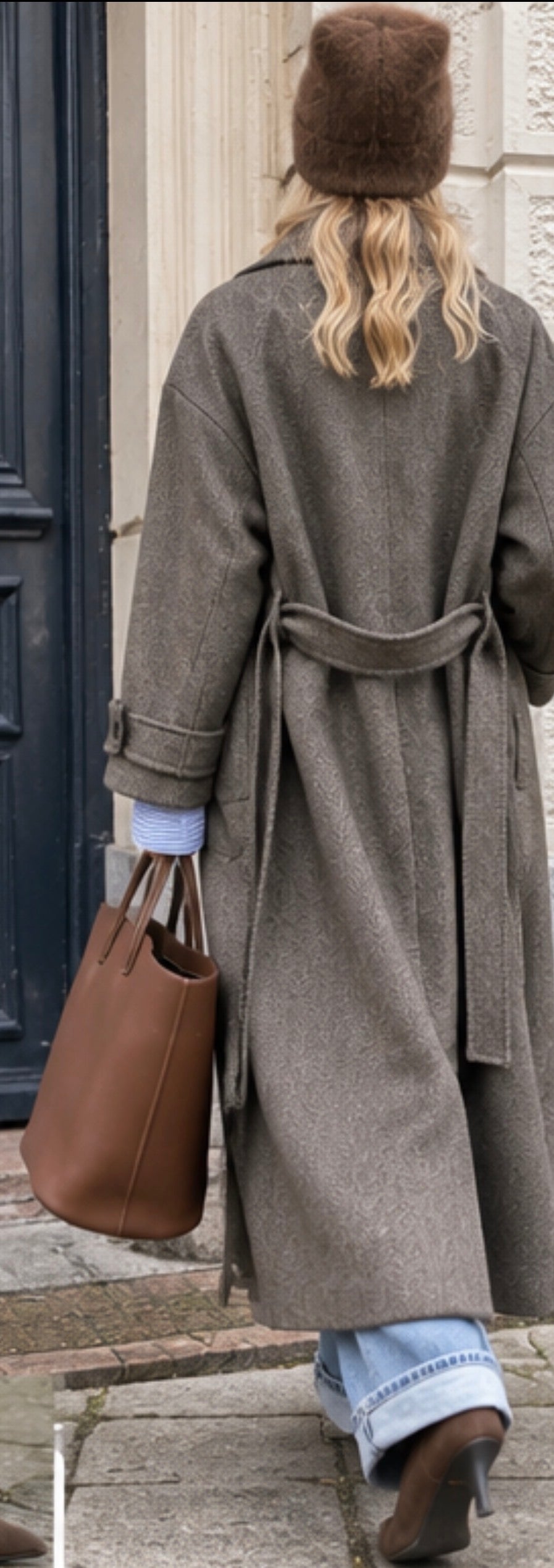 Manteau long NAWEL - Taupe