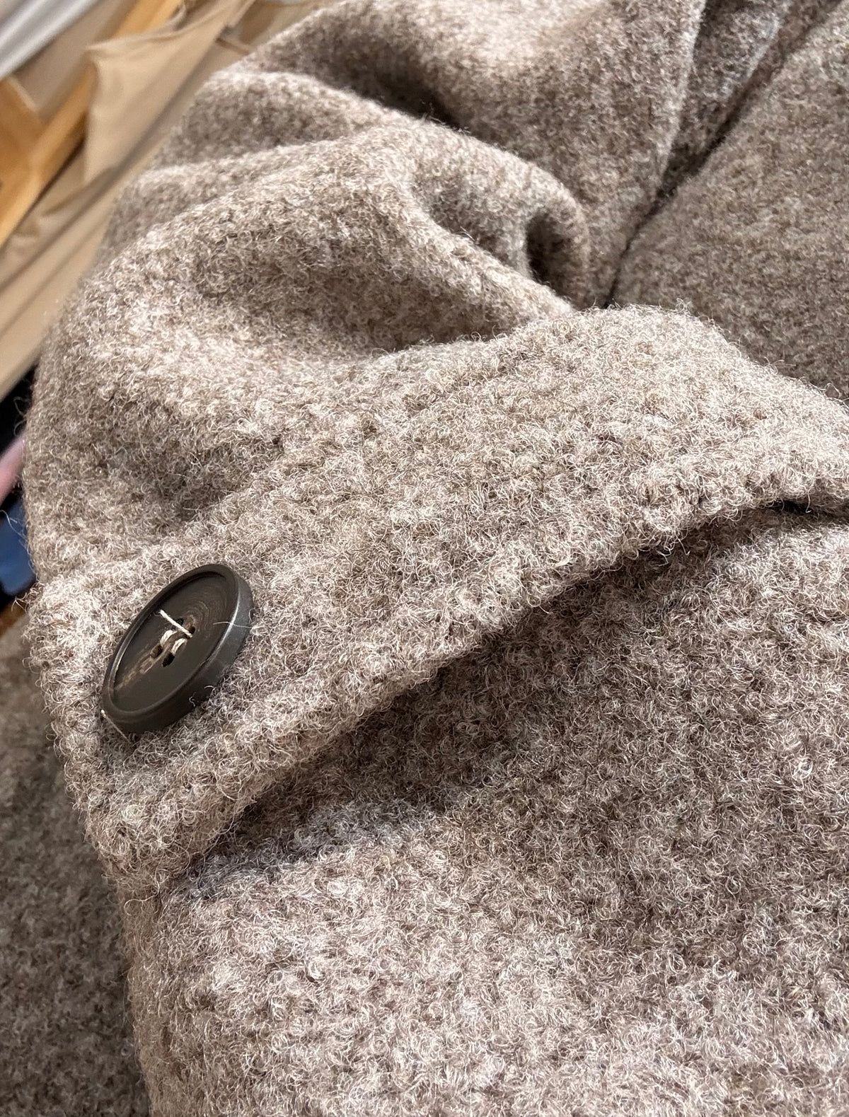 Manteau col montant-  MAUREEN - Taupe