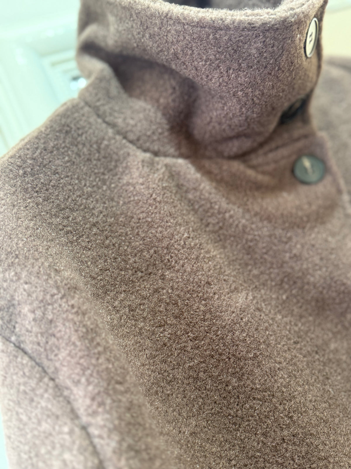 Manteau col montant-  MAUREEN - Marron