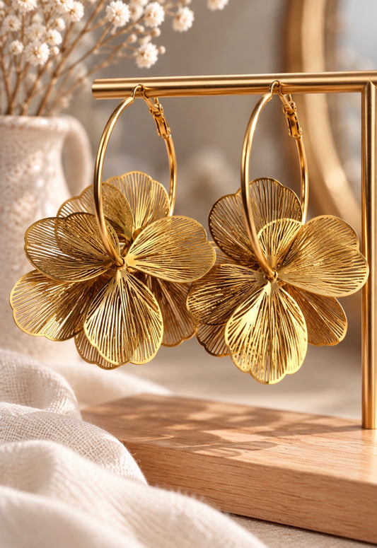 Boucles d'oreilles FLORINE - Doré